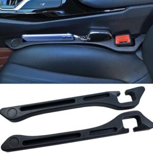 Car Seat Gap Filler Universal Fit Organizer Stop Things from Dropping, Black, Pack of 2