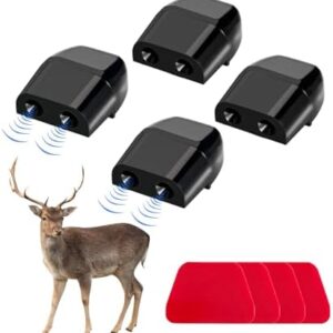 4 PCS Deer Whistles for Car, Auto Save Deer Whistles Repellent Devices, Deer Warning Whistles Avoids Collision, Universal Animal Alert Accessories for Cars Motorcycles (Black)