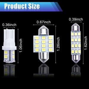 Car Led Bulb, Led Combination Set of 24 Sets, Used for Car Interior/Indoor Map Dome/ Trunk / License Lights, Etc. (White)