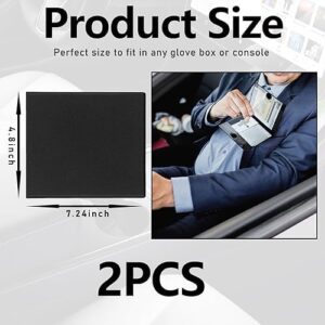 2 Pack Car Registration Insurance Holder, 10.55”×4.8” Essential Auto Card Glove Box Organizer, Vehicle Interior Accessories Perfect for Most Car, Truck, SUV(Black)