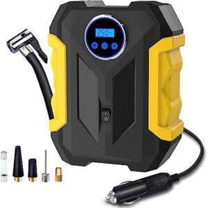 Digital Air Compressor for Car Auto Pump Portable Tire Inflator with LED Light DC 12V