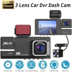 2 Inch Display Car Camera – Dash Cam Front and Rear with 170 ° Ultra Wide Angle, Dashcams HD 1080p Dash Camera for Car, Dashcam Car Driving Recorder with Reverse Image Dvr Dashboard Cameras for Cars