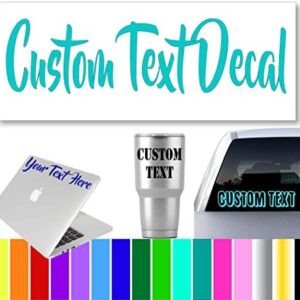 Custom Personalized Vinyl Name Decal Sticker Compatible with Tumbler Cup, Laptop, RV, Trucks, Phones, Boats, Helmets, Bottles, Cars and Vehicles (Glitter Colors Available)